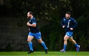 19 October 2020; Michael Bent, left, and Ciaran Parker during Leinster Rugby squad training at UCD in Dublin. Photo by Ramsey Cardy/Sportsfile