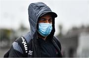 19 October 2020; Dundalk interim head coach Filippo Giovagnoli arrives prior to the SSE Airtricity League Premier Division match between Derry City and Dundalk at the Ryan McBride Brandywell Stadium in Derry. Photo by Harry Murphy/Sportsfile