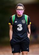 19 October 2020; Keeva Keenan arrives for a Republic of Ireland Women training session at Sportschule Wedau in Duisburg, Germany. Photo by Stephen McCarthy/Sportsfile