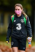 19 October 2020; Alli Murphy arrives for a Republic of Ireland Women training session at Sportschule Wedau in Duisburg, Germany. Photo by Stephen McCarthy/Sportsfile
