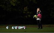 19 October 2020; Equipment officer Orla Haran during a Republic of Ireland Women training session at Sportschule Wedau in Duisburg, Germany. Photo by Stephen McCarthy/Sportsfile