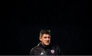 19 October 2020; Derry City manager Declan Devine during the SSE Airtricity League Premier Division match between Derry City and Dundalk at Ryan McBride Brandywell Stadium in Derry. Photo by Harry Murphy/Sportsfile