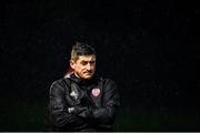 19 October 2020; Derry City manager Declan Devine during the SSE Airtricity League Premier Division match between Derry City and Dundalk at Ryan McBride Brandywell Stadium in Derry. Photo by Harry Murphy/Sportsfile