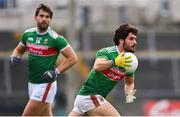 18 October 2020; Mark Moran, right, and Aidan O'Shea of Mayo during the Allianz Football League Division 1 Round 6 match between Galway and Mayo at Tuam Stadium in Tuam, Galway. Photo by Ramsey Cardy/Sportsfile