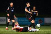 19 October 2020; Patrick McEleney of Dundalk is tackled by Conor Clifford of Derry City during the SSE Airtricity League Premier Division match between Derry City and Dundalk at Ryan McBride Brandywell Stadium in Derry. Photo by Harry Murphy/Sportsfile