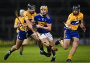 19 October 2020; Conor Bowe of Tipperary in action against Dylan McMahon, left, and Darragh Healy of Clare during the Bord Gáis Energy Munster Hurling Under 20 Championship Quarter-Final match between Tipperary and Clare at Semple Stadium in Thurles, Tipperary. Photo by Piaras Ó Mídheach/Sportsfile