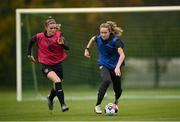 20 October 2020; Heather Payne, right, and Jamie Finn during a Republic of Ireland Women training session at Sportschule Wedau in Duisburg, Germany. Photo by Stephen McCarthy/Sportsfile