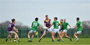 18 October 2020; Nick Doyle of Wexford in action against Cillian Fahy of Limerick during the Allianz Football League Division 4 Round 6 match between Limerick and Wexford at Mick Neville Park in Rathkeale, Limerick. Photo by Eóin Noonan/Sportsfile