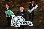 21 October 2020; Minister of State for Gaeltacht Affairs and Sport Jack Chambers TD with Professor Niall Moyna, left, Head of the School of Health and Human Performance at Dublin City University, and Sport Ireland Chief Executive John Treacy in attendance at the launch of Sport Ireland’s Your Personal Best, a campaign encouraging men over the age of 45 to get physically active and engage in at least 30 minutes of moderate exercise five days a week. Visit www.sportireland.ie for more details. Photo by Matt Browne/Sportsfile