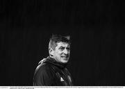 19 October 2020; (EDITOR'S NOTE; Image has been converted to Black and White) Derry City manager Declan Devine during the SSE Airtricity League Premier Division match between Derry City and Dundalk at the Ryan McBride Brandywell Stadium in Derry. Photo by Harry Murphy/Sportsfile