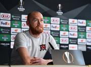 21 October 2020; Chris Shields during a Dundalk Press Conference at Tallaght Stadium in Dublin. Photo by Ben McShane/Sportsfile