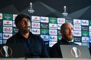 21 October 2020; Interim head coach Filippo Giovagnoli, left, and opposition analyst Shane Keegan during a Dundalk Press Conference at Tallaght Stadium in Dublin. Photo by Ben McShane/Sportsfile