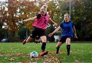 21 October 2020; Diane Caldwell in action against Kyra Carusa during a Republic of Ireland Women training session at Sportschule Wedau in Duisburg, Germany. Photo by Stephen McCarthy/Sportsfile