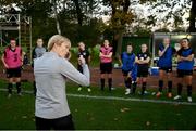 21 October 2020; Head coach Vera Pauw speaks to players during a Republic of Ireland Women training session at Sportschule Wedau in Duisburg, Germany. Photo by Stephen McCarthy/Sportsfile