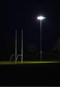 21 October 2020; Floodlights on the adjacent training pitch during the Bord Gáis Energy Leinster GAA Hurling U20 Championship Round 1 match between Antrim and Dublin at Louth Centre of Excellence, Darver in Louth. Photo by Eóin Noonan/Sportsfile