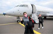 22 October 2020; Republic of Ireland's Niamh Fahey on the team's arrival in Kiev ahead of their UEFA Women's 2022 European Championships Qualifier against Ukraine on Friday. Photo by Stephen McCarthy/Sportsfile