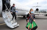 22 October 2020; Republic of Ireland's Heather Payne on the team's arrival in Kiev ahead of their UEFA Women's 2022 European Championships Qualifier against Ukraine on Friday. Photo by Stephen McCarthy/Sportsfile