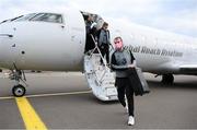 22 October 2020; Republic of Ireland performance analyst Andrew Holt on the team's arrival in Kiev ahead of their UEFA Women's 2022 European Championships Qualifier against Ukraine on Friday. Photo by Stephen McCarthy/Sportsfile