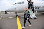 22 October 2020; Republic of Ireland's Amber Barrett on the team's arrival in Kiev ahead of their UEFA Women's 2022 European Championships Qualifier against Ukraine on Friday. Photo by Stephen McCarthy/Sportsfile