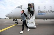 22 October 2020; Republic of Ireland masseur Hannah Tobin Jones on the team's arrival in Kiev ahead of their UEFA Women's 2022 European Championships Qualifier against Ukraine on Friday. Photo by Stephen McCarthy/Sportsfile