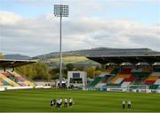 22 October 2020; Dundalk players and staff walk the pitch prior to the UEFA Europa League Group B match between Dundalk and Molde FK at Tallaght Stadium in Dublin. Photo by Seb Daly/Sportsfile