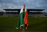 22 October 2020; Republic of Ireland captain Katie McCabe poses ahead of a Republic of Ireland Women training session at Obolon Arena in Kiev, Ukraine. Photo by Stephen McCarthy/Sportsfile