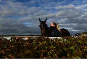 22 October 2020; Tiger Roll is paraded by Camilla Sharples prior to the Flower Hill Maiden at Navan Racecourse in Meath. Photo by Harry Murphy/Sportsfile