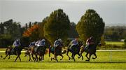 22 October 2020; Sil Ver Klass, with Padraig Beggy up, far right, leads the field on their way to winning the Racing Again Sunday 8th November Handicap Divison Two at Navan Racecourse in Meath. Photo by Harry Murphy/Sportsfile