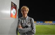 22 October 2020; Head coach Vera Pauw poses for a portrait following a Republic of Ireland Women training session at Obolon Arena in Kiev, Ukraine. Photo by Stephen McCarthy/Sportsfile