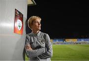 22 October 2020; Head coach Vera Pauw poses for a portrait following a Republic of Ireland Women training session at Obolon Arena in Kiev, Ukraine. Photo by Stephen McCarthy/Sportsfile