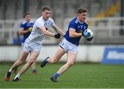 18 October 2020; Ciarán Brady of Cavan in action against Aaron Masterson of Kildare during the Allianz Football League Division 2 Round 6 match between Kildare and Cavan at St Conleth's Park in Newbridge, Kildare. Photo by Piaras Ó Mídheach/Sportsfile