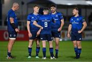 23 October 2020; Leinster players, from left, Rhys Ruddock, Tommy O’Brien, Luke McGrath, Jimmy O’Brien and Liam Turner during the Guinness PRO14 match between Leinster and Zebre at the RDS Arena in Dublin. Photo by Brendan Moran/Sportsfile
