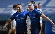 23 October 2020; Dave Kearney, left, and Dan Leavy of Leinster during the Guinness PRO14 match between Leinster and Zebre at the RDS Arena in Dublin. Photo by Brendan Moran/Sportsfile