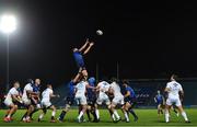 23 October 2020; Ross Molony of Leinster wins possession in the lineout during the Guinness PRO14 match between Leinster and Zebre at the RDS Arena in Dublin. Photo by Ramsey Cardy/Sportsfile