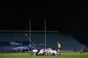 23 October 2020; A general view of a scrum during the Guinness PRO14 match between Leinster and Zebre at the RDS Arena in Dublin. Photo by Ramsey Cardy/Sportsfile