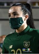 23 October 2020; Niamh Farrelly of Republic of Ireland prior to the UEFA Women's EURO 2022 Qualifier match between Ukraine and Republic of Ireland at the Obolon Arena in Kyiv, Ukraine. Photo by Stephen McCarthy/Sportsfile