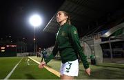 23 October 2020; Megan Connolly of Republic of Ireland prior to the UEFA Women's EURO 2022 Qualifier match between Ukraine and Republic of Ireland at the Obolon Arena in Kyiv, Ukraine. Photo by Stephen McCarthy/Sportsfile