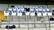 24 October 2020; The Kildare jerseys laid out in the stand before the Allianz Football League Division 2 Round 7 match between Kildare and Westmeath at St Conleth's Park in Newbridge, Kildare. Photo by Piaras Ó Mídheach/Sportsfile
