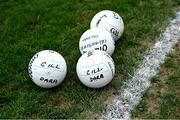 24 October 2020; A general view of Kildare footballs before the Allianz Football League Division 2 Round 7 match between Kildare and Westmeath at St Conleth's Park in Newbridge, Kildare. Photo by Piaras Ó Mídheach/Sportsfile
