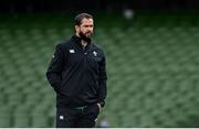 24 October 2020; Ireland head coach Andy Farrell ahead of the Guinness Six Nations Rugby Championship match between Ireland and Italy at the Aviva Stadium in Dublin. Photo by Ramsey Cardy/Sportsfile