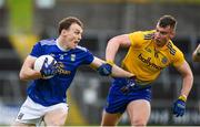 24 October 2020; Gearóid Brady of Cavan in action against Cian McKeon of Roscommon during the Allianz Football League Division 2 Round 7 match between Cavan and Roscommon at Kingspan Breffni Park in Cavan. Photo by Daire Brennan/Sportsfile