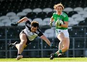 24 October 2020; Peter Nash of Limerick in action against Darragh Cummins of Sligo during the Allianz Football League Division 4 Round 7 match between Sligo and Limerick at Markievicz Park in Sligo. Photo by Harry Murphy/Sportsfile