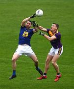 24 October 2020; Sean Furlong of Wicklow in action against Martin O'Connor of Wexford during the Allianz Football League Division 4 Round 7 match between Wexford and Wicklow at Chadwicks Wexford Park in Wexford. Photo by Sam Barnes/Sportsfile