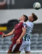 24 October 2020; Joe Doyle of Bray Wanderers in action against Maurice Nugent of Galway United during the SSE Airtricity League First Division match between Bray Wanderers and Galway United at Carlisle Grounds in Bray, Wicklow. Photo by Eóin Noonan/Sportsfile