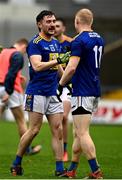 24 October 2020; Oisin Manning, left, and Mark Kenny of Wicklow celebrate following the Allianz Football League Division 4 Round 7 match between Wexford and Wicklow at Chadwicks Wexford Park in Wexford. Photo by Sam Barnes/Sportsfile