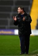 24 October 2020; Wicklow manager Davy Burke encourages his team late on during the Allianz Football League Division 4 Round 7 match between Wexford and Wicklow at Chadwicks Wexford Park in Wexford. Photo by Sam Barnes/Sportsfile