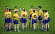 24 October 2020; Roscommon captain Enda Smith speaks to his team ahead of the Allianz Football League Division 2 Round 7 match between Cavan and Roscommon at Kingspan Breffni Park in Cavan. Photo by Daire Brennan/Sportsfile