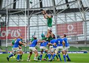 24 October 2020; CJ Stander of Ireland wins possession in the lineout during the Guinness Six Nations Rugby Championship match between Ireland and Italy at the Aviva Stadium in Dublin. Photo by Seb Daly/Sportsfile