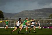 24 October 2020; Cillian Fahy of Limerick in action against Mikey Gordon and Ryan Feehily of Sligo  during the Allianz Football League Division 4 Round 7 match between Sligo and Limerick at Markievicz Park in Sligo. Photo by Harry Murphy/Sportsfile