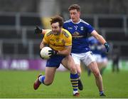 24 October 2020; Ultan Harney of Roscommon in action against Ciarán Brady of Cavan during the Allianz Football League Division 2 Round 7 match between Cavan and Roscommon at Kingspan Breffni Park in Cavan. Photo by Daire Brennan/Sportsfile